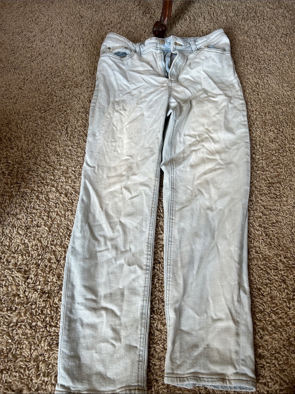 BDG Light White Straight Leg Jeans